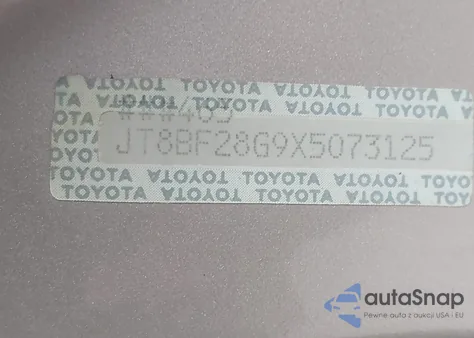 1999 Lexus Es 300 z USA, uszkodzony, nr VIN JT8BF28G9X5073125